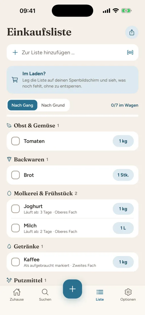 Einkaufsliste