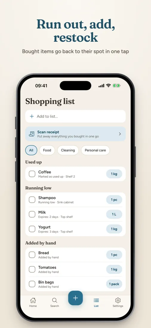Shopping list